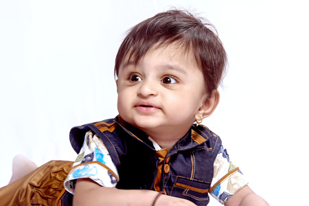Cute Indian Baby boy smilingの写真素材