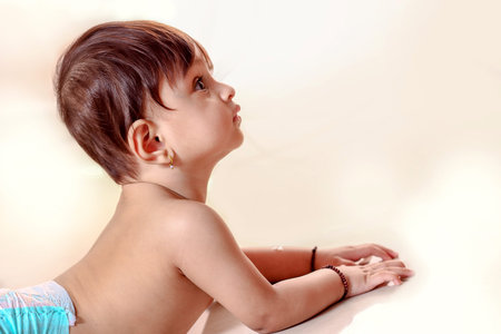 Cute Indian Baby Boy in diaper