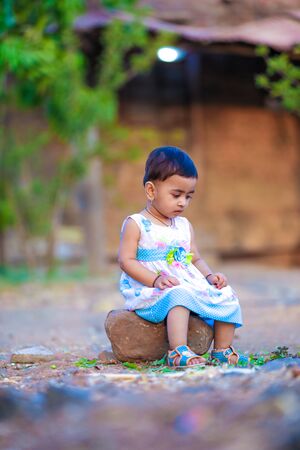 cute indian baby girlの写真素材