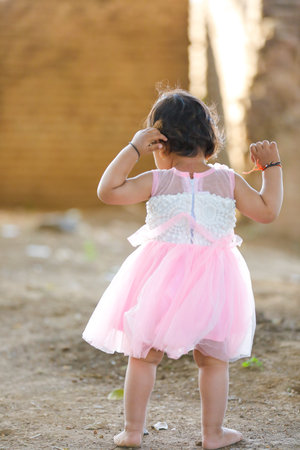 cute Indian baby girlの写真素材