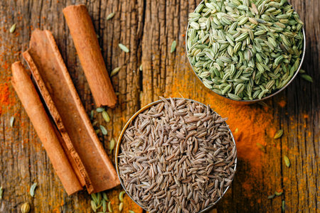 all indian spices , cooking background