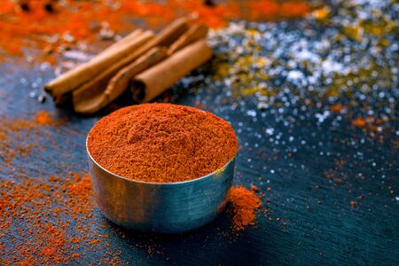 all indian spices , cooking backgroundの写真素材