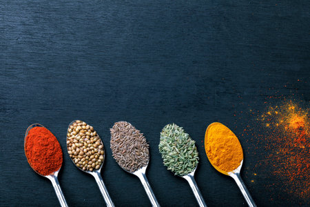 all indian spices , cooking background