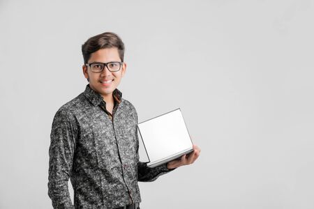 Indian collage boy in studyの写真素材