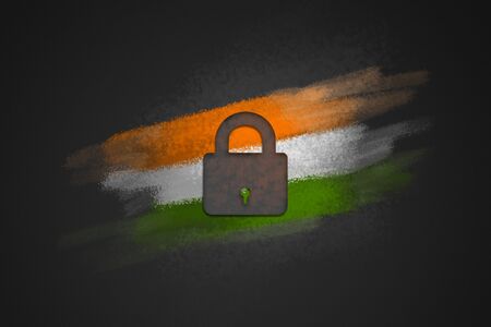 India Lock down Concept , Corona virus lock downの写真素材