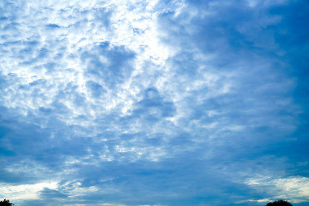Beautiful sunrise or sunset lighting the clouds softly