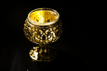 Indian festival diwali , candle on dark background