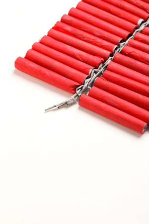 Indian festival diwali , firecrackers isolated on white background
