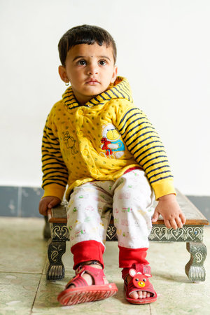 Cut indian baby girl childの写真素材