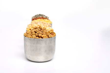 Indian Beans and Pulses in bowl on white background