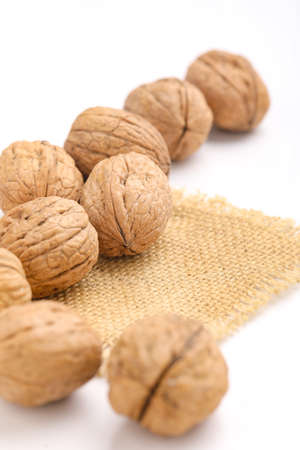 Walnut isolated on a whiteの写真素材