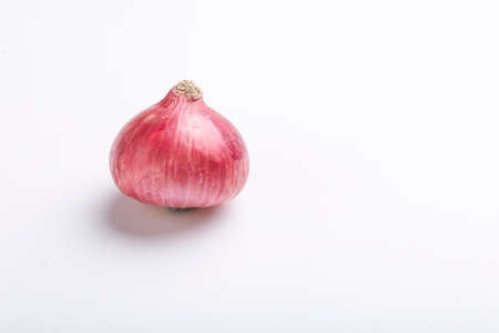Red onion on whiteの写真素材
