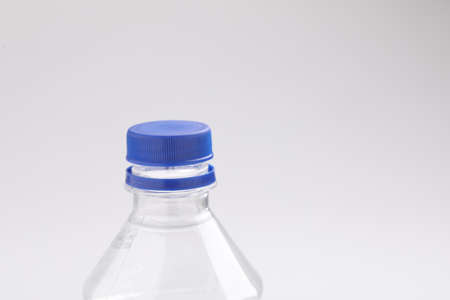 Plastic water bottle isolated on whiteの写真素材