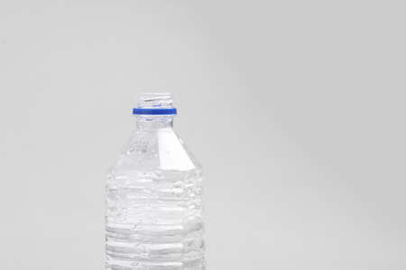 Plastic water bottle isolated on whiteの写真素材