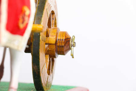 Hand made Wooden bullock cart wheelの写真素材