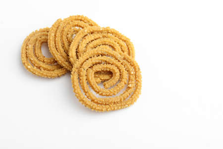 Traditional Indian Diwali snacks Chakali or murukku Indian Traditional Tea Time Snack Chakliの写真素材