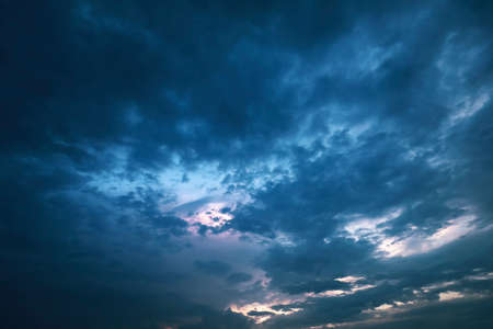 Beautiful sunrise or sunset lighting the clouds softlyの写真素材