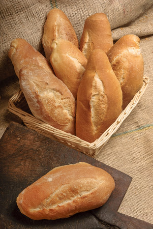 Buns in a wicker basket