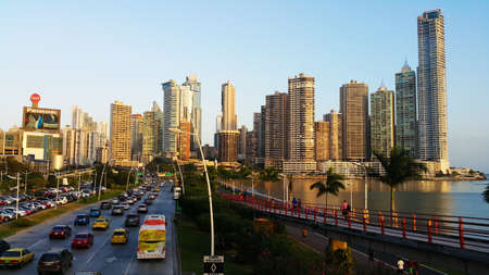 Sunset Punta Paitilla Panama Cityのeditorial素材