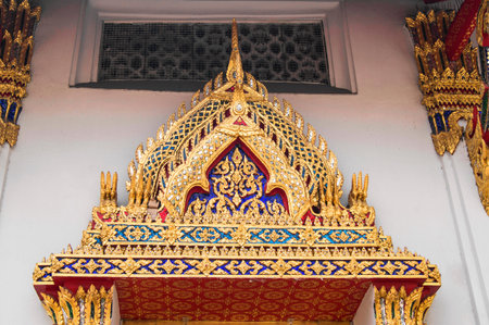 Gold door at Phrachetuphon temple in Thailand