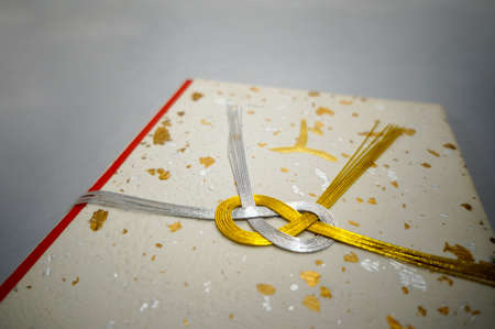 Gorgeous mizuhiki used as betrothal giftsの写真素材