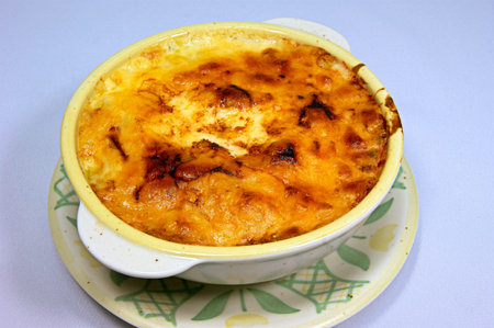 Homemade macaroni Gratinの写真素材