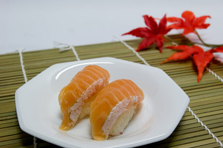Salmon sushiの写真素材