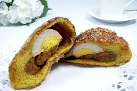 Caricaricaraipan with hard boiled eggsの写真素材