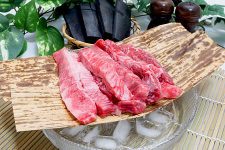 Name-brand luxury marbled beef of Japan productionの写真素材