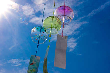 Summer twilight wind bell in Japanの写真素材
