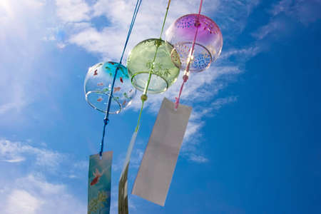 Summer twilight wind bell in Japanの写真素材