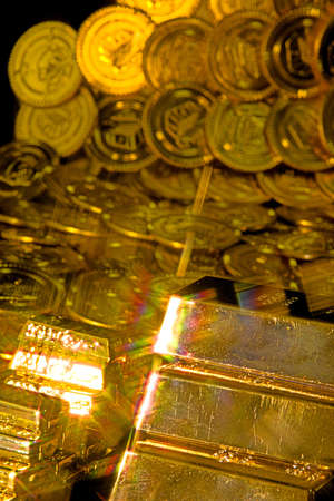 A large amount of goldの写真素材