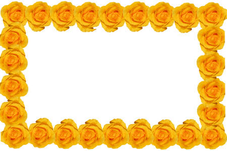 Happy yellow rose frameの写真素材
