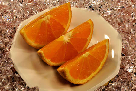 Fresh oranges cutの写真素材