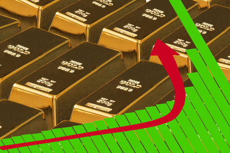 Gold price soarsの写真素材
