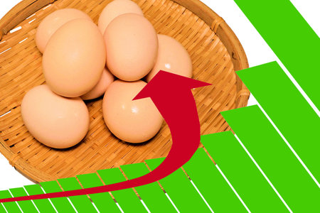 Soaring egg pricesの写真素材