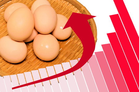 Soaring egg pricesの写真素材