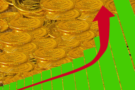 Gold prices soarの写真素材