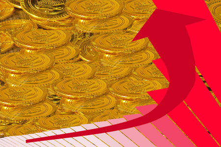 Gold prices soarの写真素材