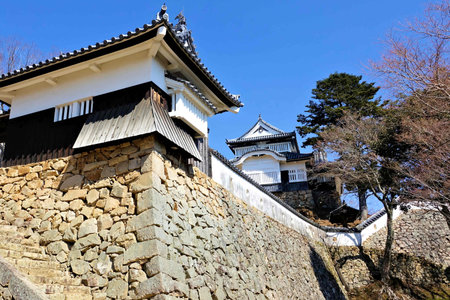 Kawaguchiko Castle in Nagano Prefecture, Japanの写真素材