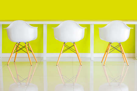 white chair in modern designの写真素材