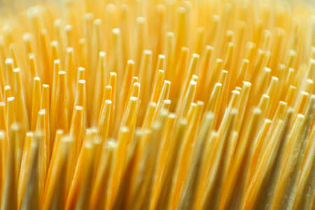 Close up many of bamboo toothpickの写真素材