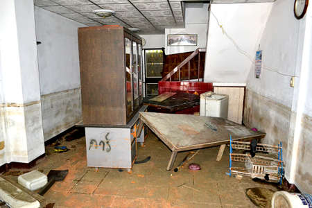 BANGKOK, THAILAND, The damage after Thai flood crisis ,November 17, 2011 in Bangkok, Thailandのeditorial素材