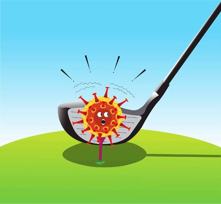 This picture shows how to get rid of the corona virus which has mana channels.のイラスト素材