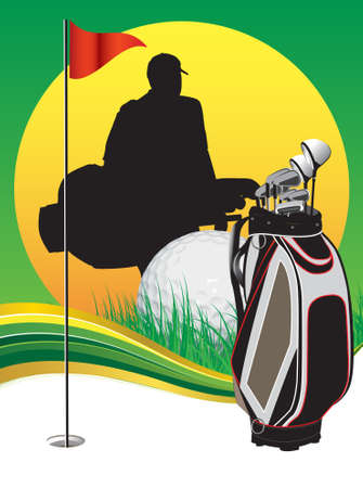 Golf vector illustration for use in tournament posters.のイラスト素材