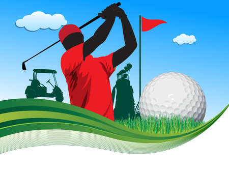 Vector illustration, used to make posters for golf tournaments.のイラスト素材