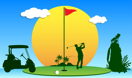 Poster for advertising in golf tournaments
vector Illustrationのイラスト素材
