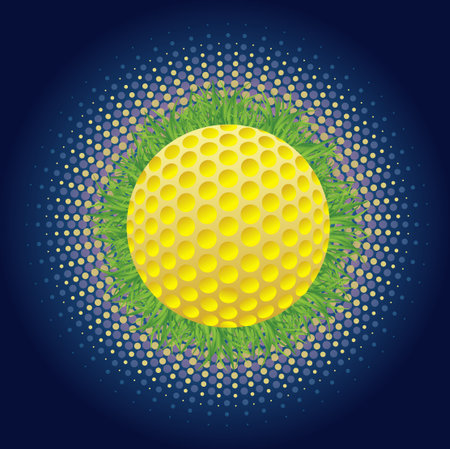 Vector illustration golf ball art on the backgroundのイラスト素材