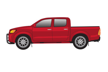 Vector illustration of cargo truck and business delivery.のイラスト素材