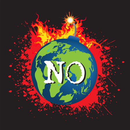 Vector illustration showing a symbol requesting to stop the war.のイラスト素材